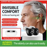 Invisible Hearing Aids Rechargeable Digital Sound Amplifiers 120dB Noise Reduction Medical In-Ear Devices For Seniors