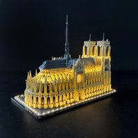 BYB LED Light Kit For LEGO 21061 Notre-Dame de Paris Building Blocks Decorative Lamp Remote Control Not Include Lego Building
