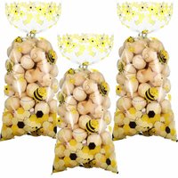 10-50pcs Bee Cellophane Gift Bags Plastic Candy Bag Bee Theme Baby Shower Birthday Party Decoration