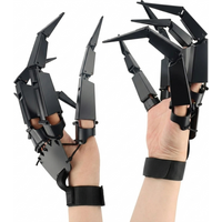 Halloween Articulated Fingers 3D Printed Skeleton Claws Flexible Hand Extensions Scary Cosplay Props Party Decorations