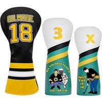 Happy Gilmore Golf Club Headcover for Drivers, Fairway Woods, Hybrid/Rescue, Premium pu Leather Golf Headcovers Set