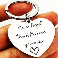 I Love You Keychain for Lover,Faimly, Friend Keychain for Men Never forget the difference you make