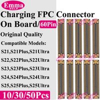 10Pcs/50PCS Original USB Charger FPC Connector For Samsung S25 S24 S22 S23 Ultra S21 Plus Dock Port Plug