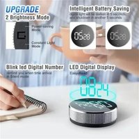 LED Digital Cooking Timer Magnetic Baking Countdown Reminder Back Bracket Design Kitchen Gadgets Manual Countdown Rotary Timer