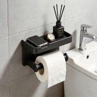 Toilet Paper Holder Wall-Mounted Aluminum Alloy Toilet Paper Holder Tissue Rack Bathroom Tissue Holder Bathroom Accessories