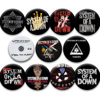 Round Creative Badge Soad System of A Down Soft Button Pins Handmade Tinplate Brooches for Backpack Clothes Gifts Accessorys
