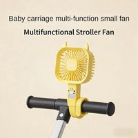 Strollers Fan Clip-On Silicone Foldable 3-Speed 360 Adjustable Cooling Device for Strollers Car Seats Scooter Camping Use