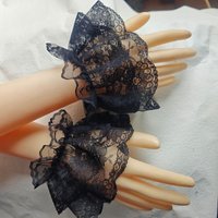 Sweet Floral Lace Fake Sleeves Girls Sweater Skirt Removable Wrist Cuffs Bracelets Short Arm Sleeves Wedding Bridal Gloves