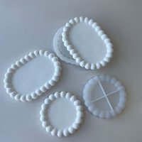 2pcs Diy Oval Silicone Molds Suitable For Resin, Gypsum, And Cement Crafts - Bubble Tray Coaster Casting Tools