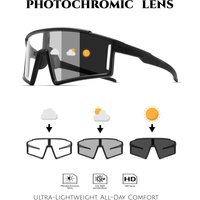 AliExpress VEGUEROS 3PCS Premium Oversized Photochromic Sports Sunglasses - One-Piece Lens, UV400 Unisex for Cycling, Hiking & Outdoor Adventures