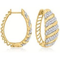 Luxury Gold Color Inlaid Cubic Zirconia Copper Hoops Women's Earrings Exquisite Daily Wear Party Earrings Woman Fashion Jewelry