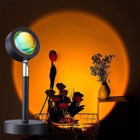 USB Rechargeable Desk Lamp The Sun Never Sets Rainbow Projection Sunset Lamp Internet Celebrity Background Atmosphere Light
