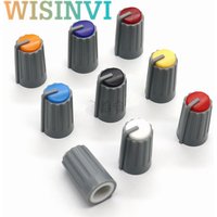 10PCS Mixer Adjustment Knob Diameter 10.5mm Height 18mm Plastic Knob Cap 270 Degrees D-Shaped Inner Hole 6mm