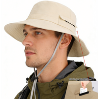 A Large-Brimmed Outdoor Sun Protection Fisherman's Hat, Foldable, Quick-Drying, Breathable, Unisex Mountaineering Sun Hat, Adjustable Windproof Strap, Holiday Gift