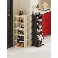 Vertical Shoe Rack: Stackable Shoe Rac, DIY Free-Standing Shoe Organizer, Small Shoe Shelf for Compact and Narrow Spaces, Plasti