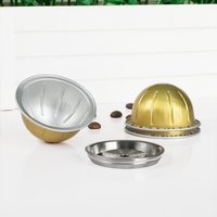 Reusable Stainless Steel Coffee Capsule Lids Empty Pods 80 150 230ml Compatible With Vertuoline Coffee Maker