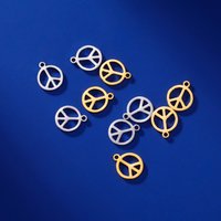 Lemegeton 5pcs Mini Hollow Football Peace Sign Tree Stainless Steel Charms Celtic Knot Pendant DIY Charm Jewelry Accessories