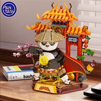 Pantasy Building Blocks Kung Fu Panda Series Puzzle Assembly Model Desktop Decoration Collection Toys Festival Gifts