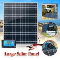 Portable 1000W Solar Charging Kit 20W/H Quick Charge With 12V Battery For Outdoor Camping Emergency Power