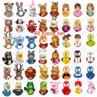 48Pcs Cute Animal Character Mini Figures Building Blocks Set Kids DIY Toy Gift