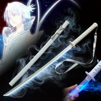 40inch Vapour Rukia Katana Glow Fog Sword Anime Bleach Cosplay Real Size Japanese Katana Original Samurai Led Lightsabre Gift image 4