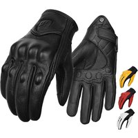 AliExpress MJMOTO Motorcycle Gloves Summer Leather Motocross Glove Men Women Retro Biker Cycling Motorcyclist Protected Goatskin Mtb Cycling Glove