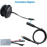 9Pin E-bike Wheel Hub Motor Cable Hot Sale 60cm E-bike Motor Extension Cable Waterproof Female To Male Wire For E-Bike Accessory