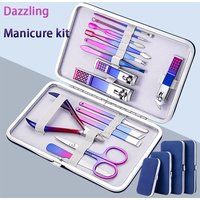 Colorful Stainless Steel 7-15 Piece Beauty Nail and Eyebrow Repair Set Manicure Set Nail Clippers