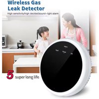 Intelligent Natural Gas Leakage Detector APP Control Digital LED Combustible Gas-Alarm Detector High Sensitivity EU Plug