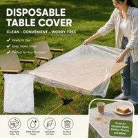 10Pcs Waterproof Disposable Tablecloth Elastic Edge Table Cover for Picnic Camping Outdoor Party Supplies