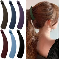Solid Color Frosted Banana Clip Fashion Banana Ponytail Holder Korean Style Hair Clip Hairpins Barrettes Women Hair Accessories