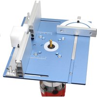 Aluminium Router Table Insert Plate Woodworking Trimmer Electric Wood Milling Flip Plate With Miter Gauge for DIY Working Benche