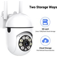 Ease Life APP Wireless 1080P HD Indoor/Outdoor WiFi Security Camera, Color Night Vision, 2-Way Audio, 360° Black Y108