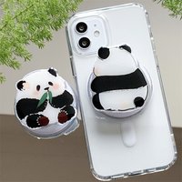 Cute Cartoon Panda Phone Holder Stand For iPhone Magsafe Magnetic Phone Griptok Universal Phone Safe Ring Finger Expanding Stand