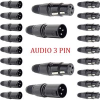 Male Female Microphone MIC Cable Termination Plug Audio Cables 3 Pin XLR Connector
