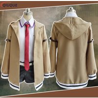 Steins Gate Cosplay Costume Japanese Anime Game Cosplay Kurisu Makise Uniforms Full Set Coat Shirt Tie Skirt Custom Made
