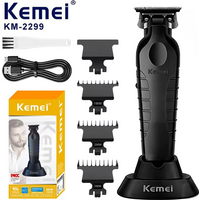 Kemei Electric Hair Clipper with Base Electric Thruster Charging USB Oil Head Carving Hair Clipper for Hair Salon