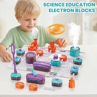 Science Experiment Set for Kids DIY Electronic Building Blocks Physics Science Circuit Board Experiment Education Toys Boy Gifts