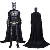 Bat Cosplay Costume Dark Cos Knight Suit Adults Bat Roleplay Bruce Wayne Outfit Jumpsuit Cloak Headmask for Halloween