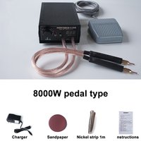 8000W Tragbares Handgehaltenes Punktschweißgerät, 0-1200A Einstellbare Doppelpuls-Punktschweißmaschine für 18650 Lithium-Batterien, Nickelstreifen-Schweißen