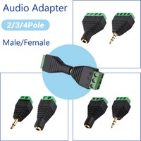 2/3/4Pole Kopfhörer Stecker Stereo Mono 3,5mm Jack Solderless Stecker Audio Kopf Zu Terminal DIY stecker