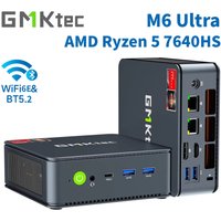 GMKtec M6 Ultra Gaming Mini PC AMD Ryzen 5 7640HS (Upgraded 6600H/6800H) Desktop Mini Computers WiFi 6/BT 5.2, Triple 4K Display