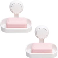 TAILI Suction Cup Soap Holder Without Drilling Bathroom Soap Dish With Drain Water Wall Soap Dish Organizer Bathroom Accessories