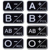 AliExpress NONE Blood Type Patch Sticker Set 8 Types Rubber Waterproof Decals For Tactical Gear
