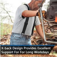1.5 Inch Heavy Duty X-Back Suspenders 4 Plastic Clips Work Suspenders for Men Adjustable Elastic Work Suspenders for Tools and