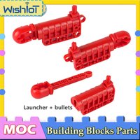 Cannon Launcher+Bullet Set Technical Blocks Parts Shooter Games Soft Arrow 57029c01+57028 DIY Toys Model MOC Bricks Accessories