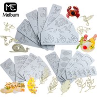 Meibum Leaf Animal Mushroom Design Lace Mat Fondant Moulds Chocolate Sugar Craft Silicone Cake Molds Dessert Decorating Tools
