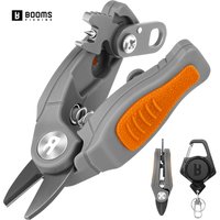 Booms Fishing Fishing Line Cutter with Retractors and Fishing Knot Tying Tool Hook Eye Cleaner Fly Fishing Accessory