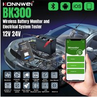 KONNWEI BK300 Lead Acid Starting Car Battery Analyzer Monitor Tool 12V 24V Bluetooth 5.0 for IOS Android Car Battery Detector