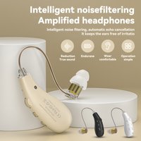 Rechargeable BTE Hearing Aid Ear Sound Button Gear Adjustable Tone Best Sound Amplifier Portable Deaf Elderly Hearing Aids